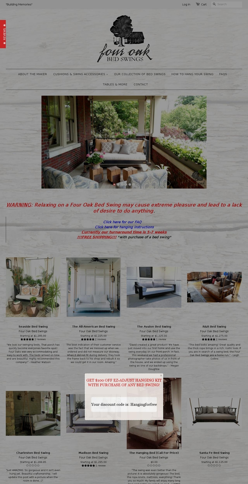 Four Oak x EcartBOLDPOMay Shopify theme site example fouroakbedswings.com