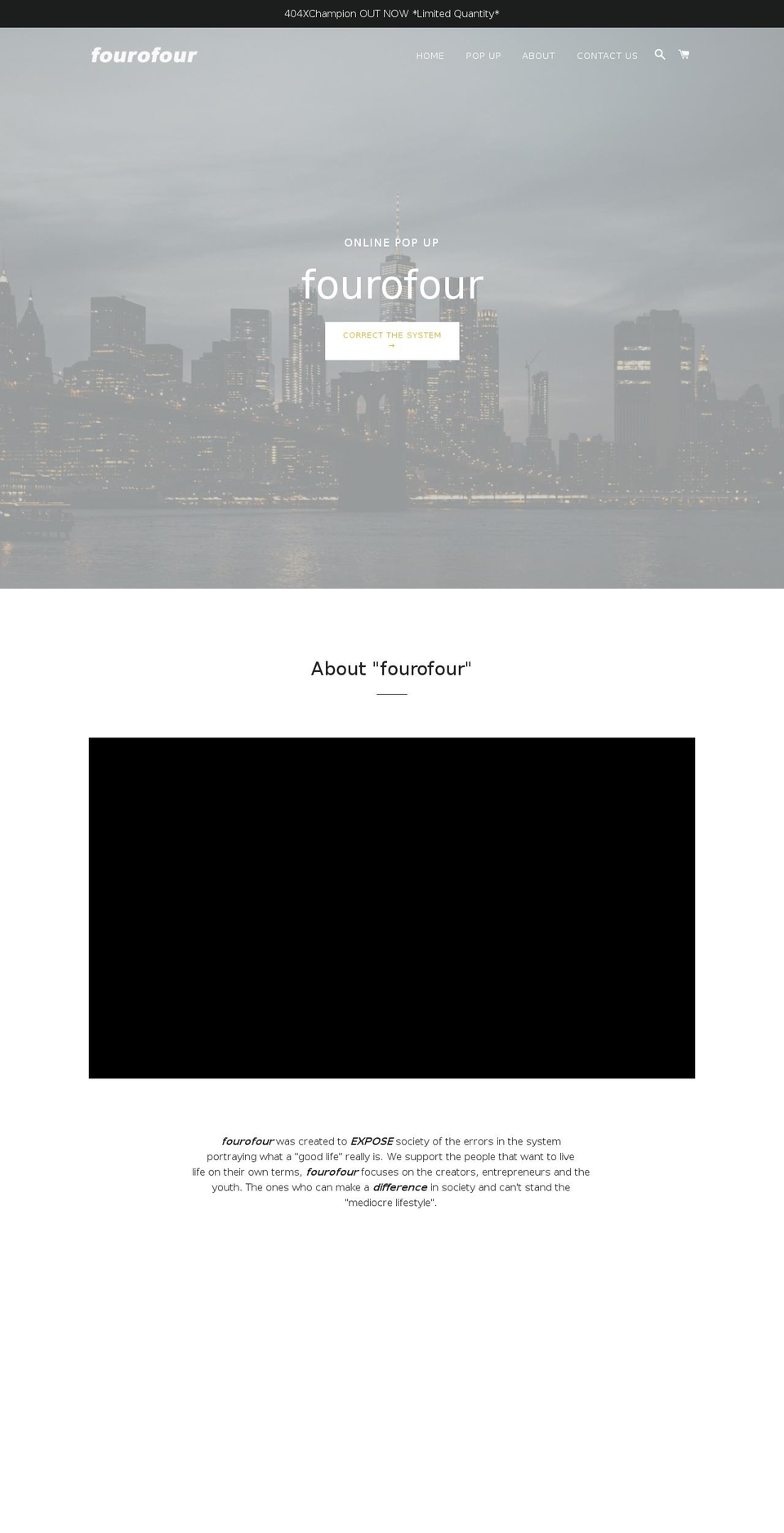 fourofournyc.com — Shopify storefront screenshot