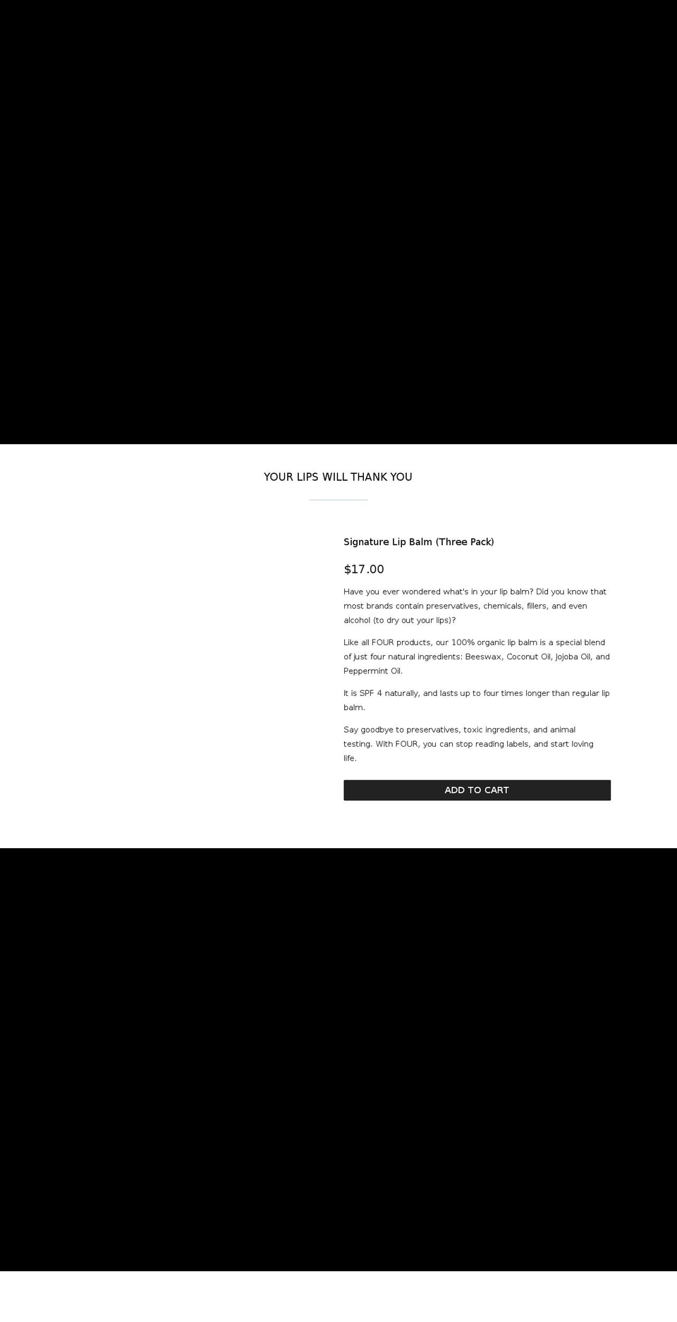 fourorganicsnyc.com shopify website screenshot