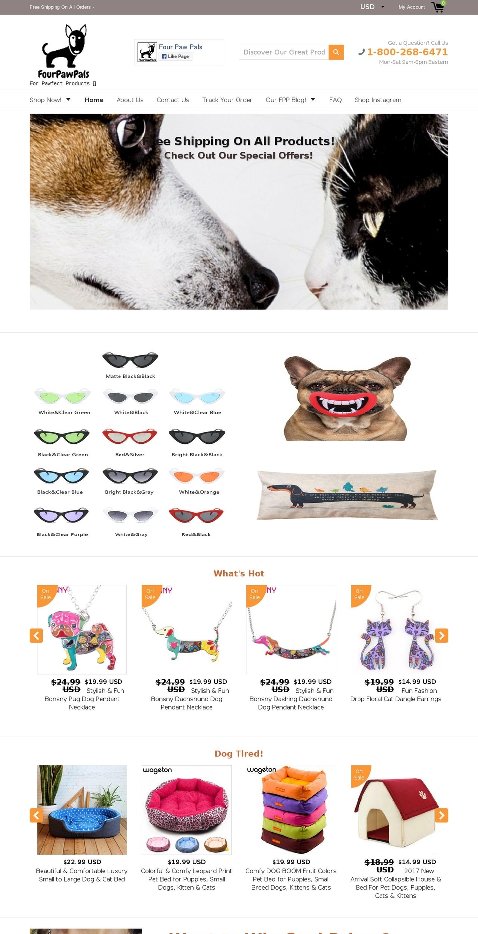 fourpawpals.com — Shopify storefront screenshot