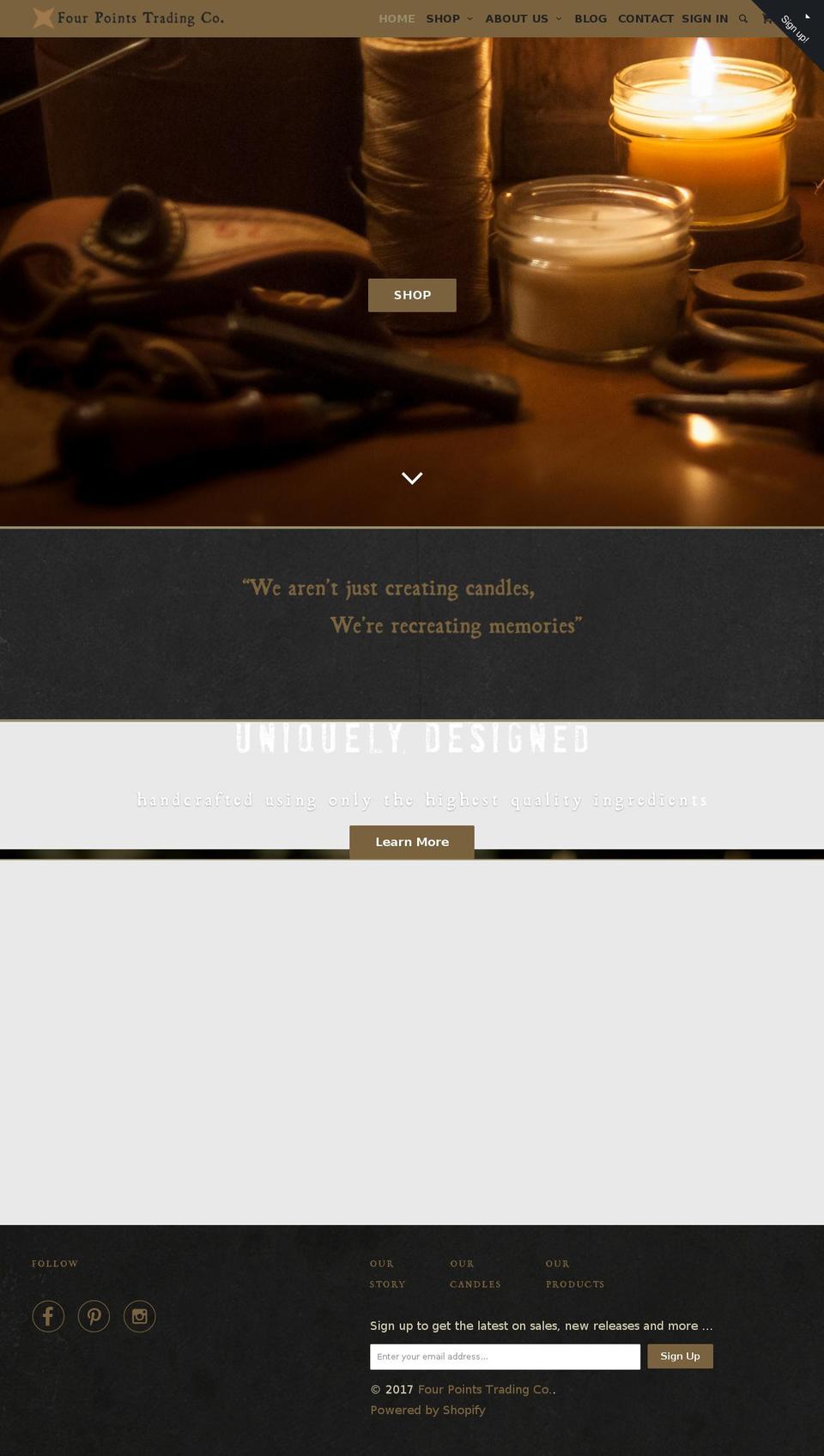 fourpointstradingco.com shopify website screenshot