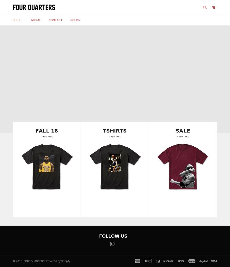 fourquartersbrand.com — Shopify storefront screenshot