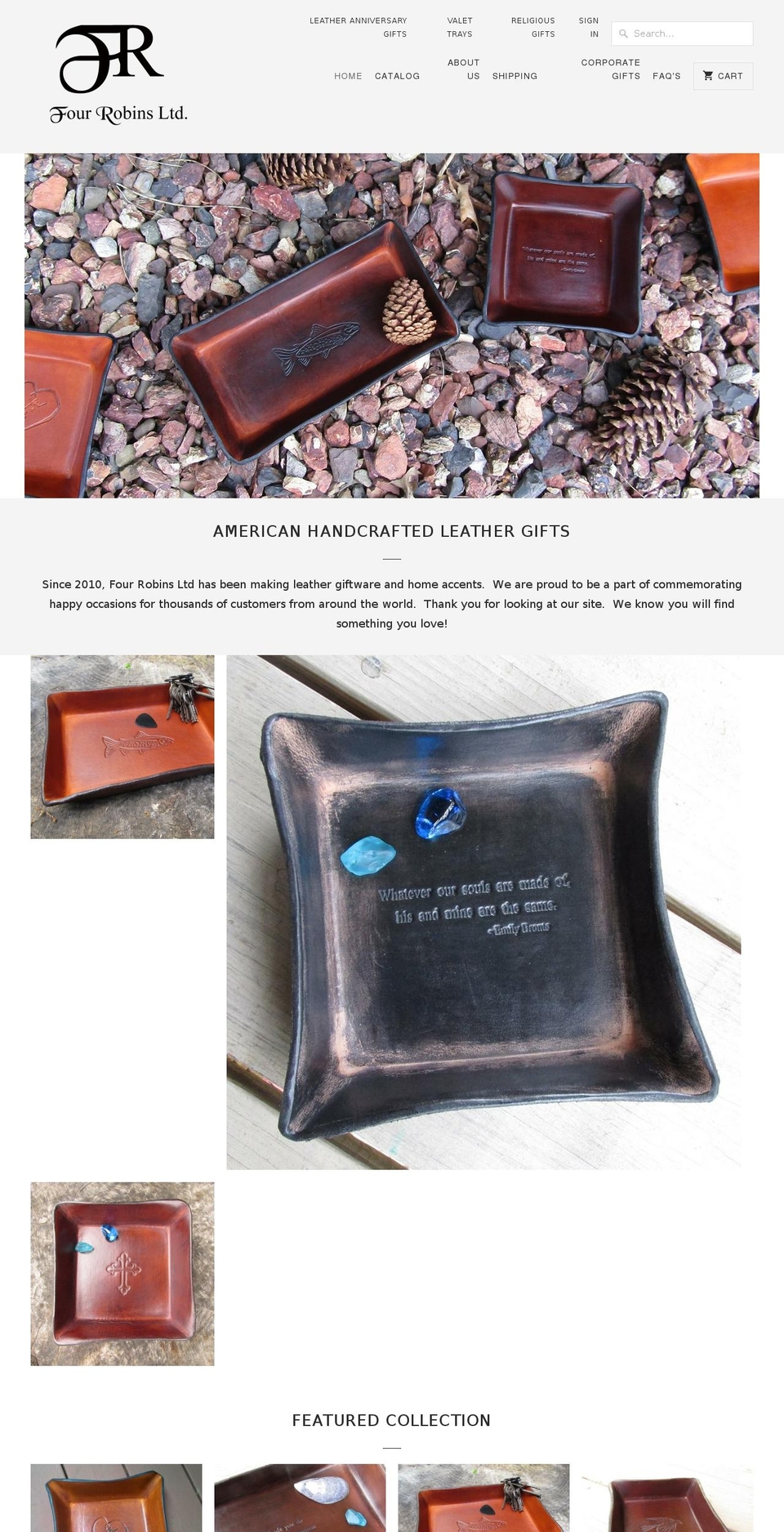 fourrobins.net shopify website screenshot