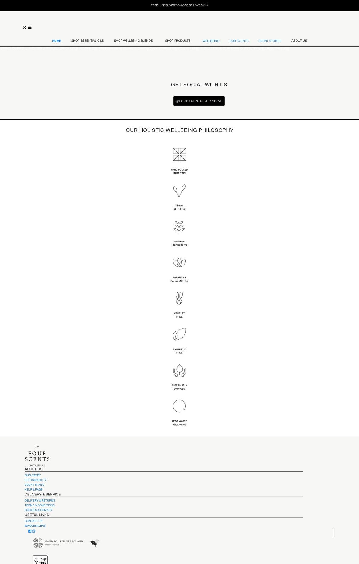 fourscents.co.uk shopify website screenshot