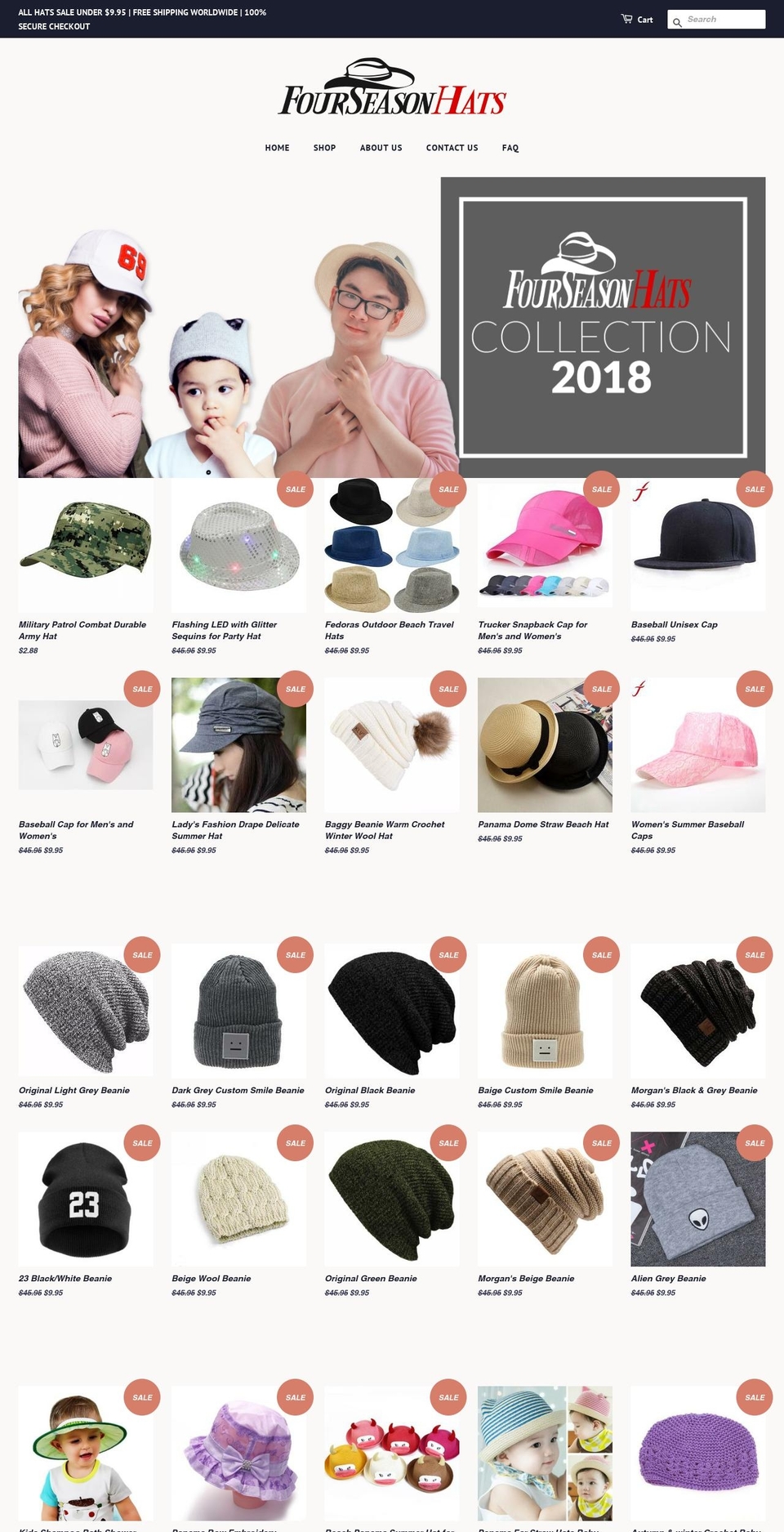 fourseasonhats.com shopify website screenshot