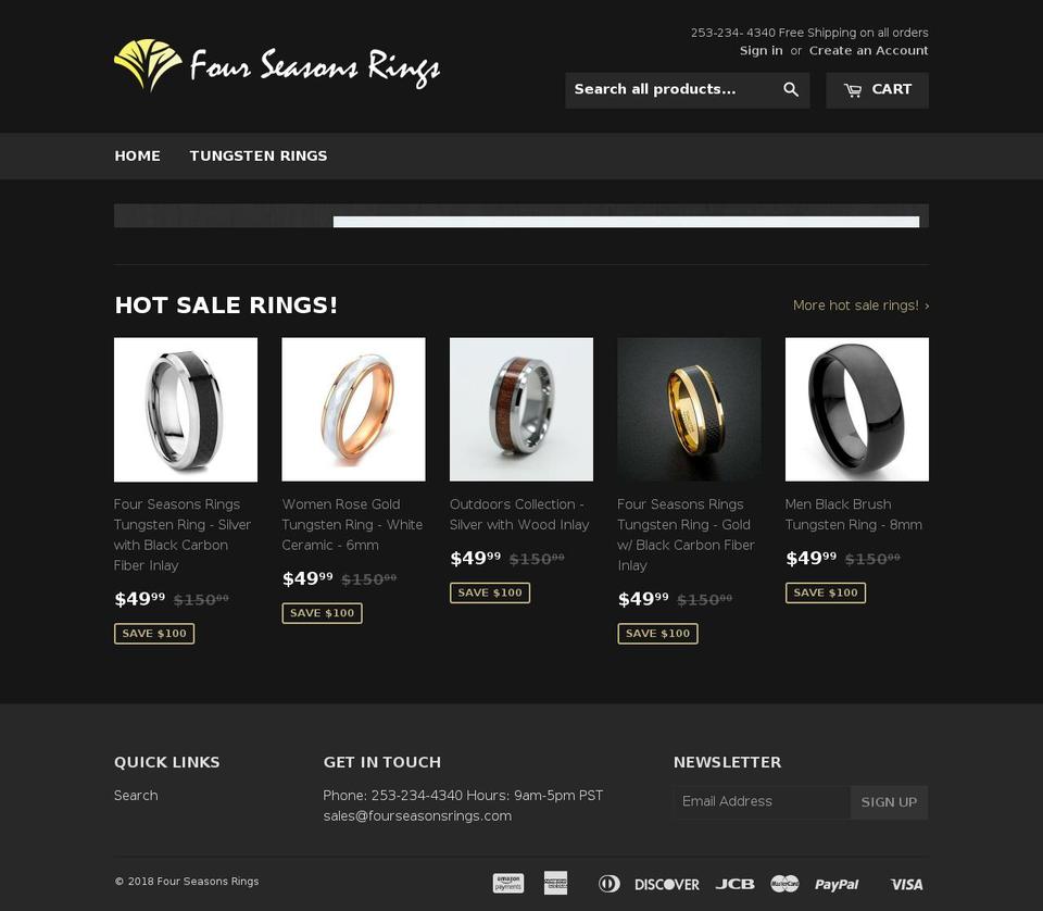 fourseasonrings.com — Shopify storefront screenshot