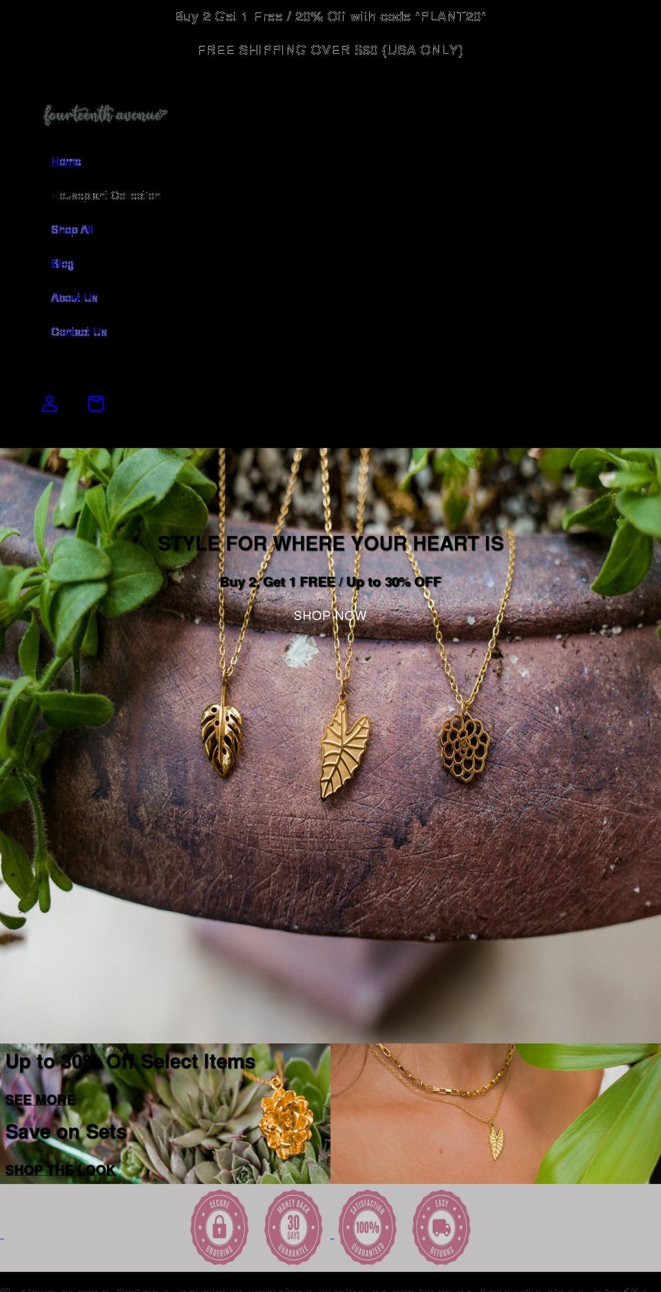 fourteenthavenue.com shopify website screenshot