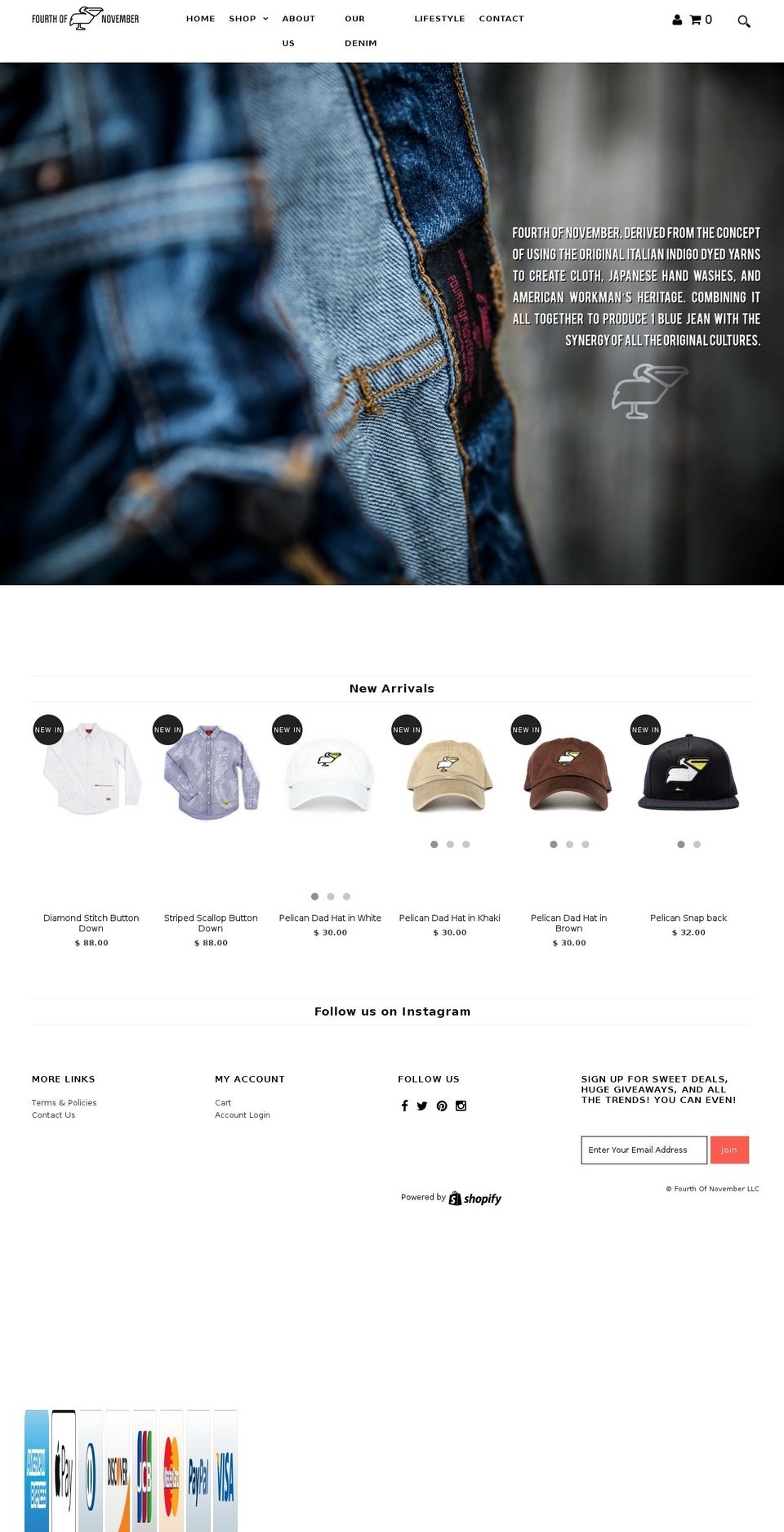 fourthofnovember.com shopify website screenshot