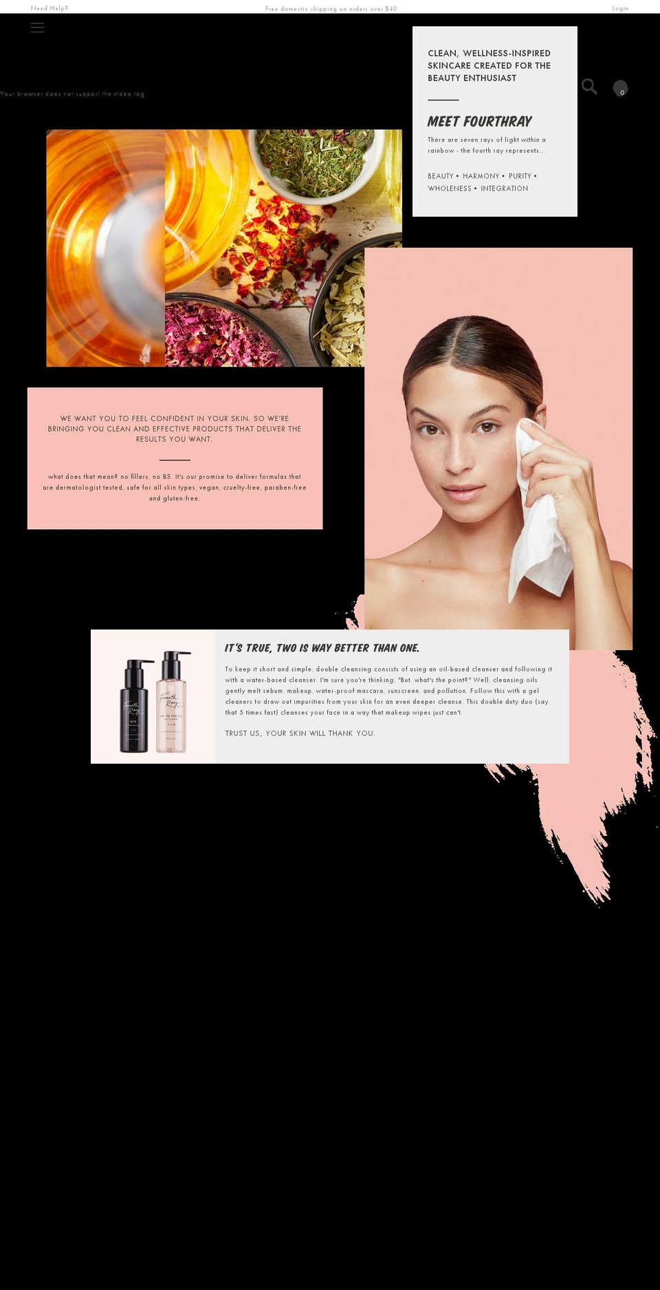 fourthraybeauty.com shopify website screenshot