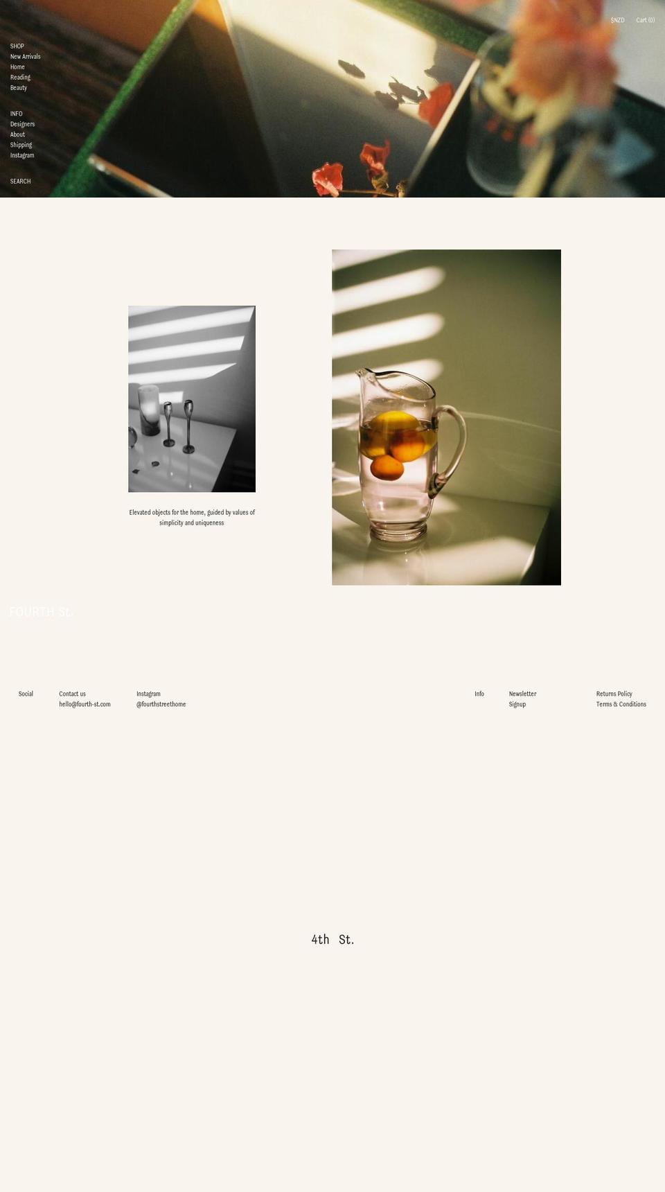 fourthstreethome.com — Shopify storefront screenshot