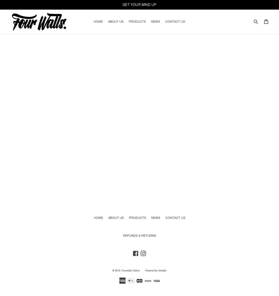 fourwallsculture.com shopify website screenshot