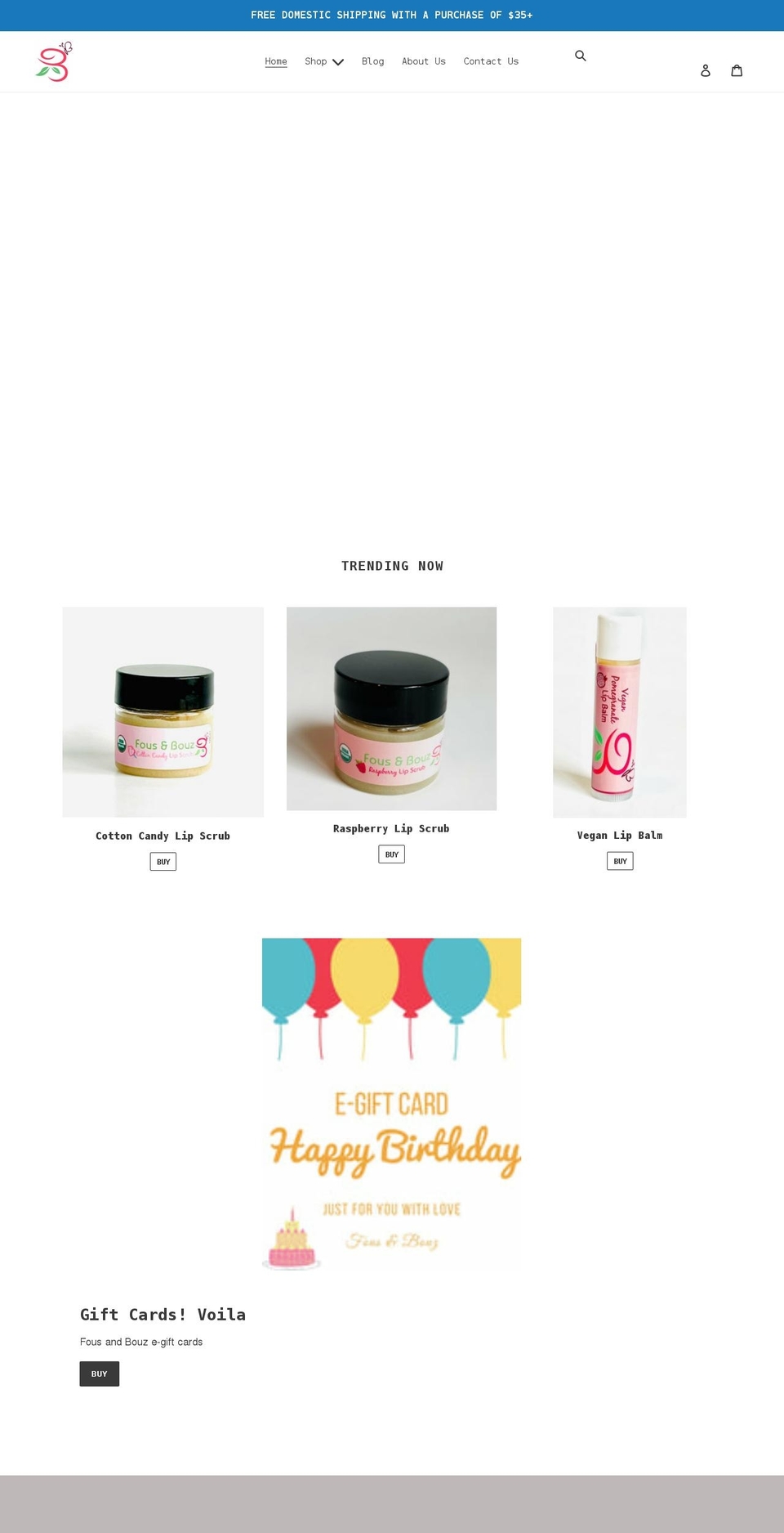 fousandbouz.com shopify website screenshot