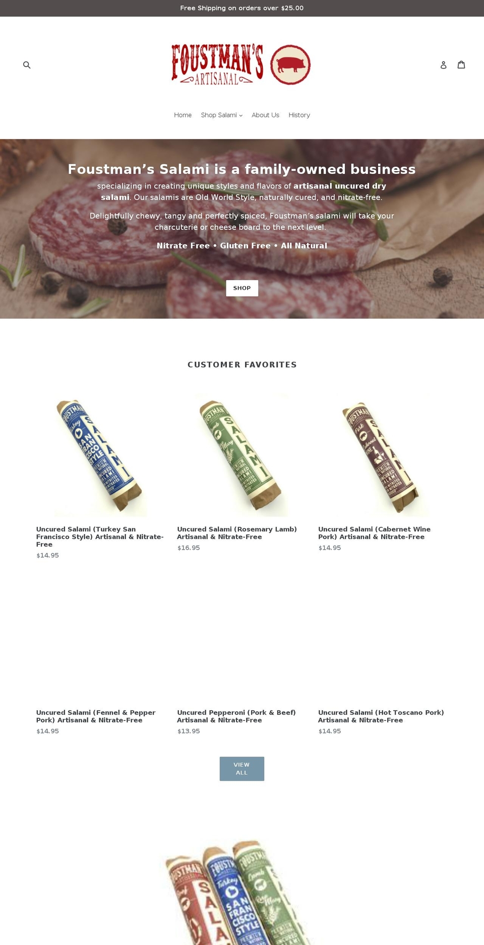 foustmans.com shopify website screenshot