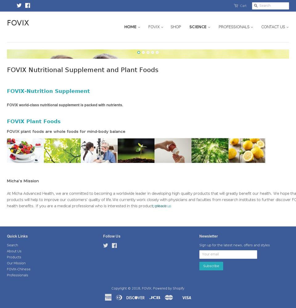 fovixusa.com — Shopify storefront screenshot