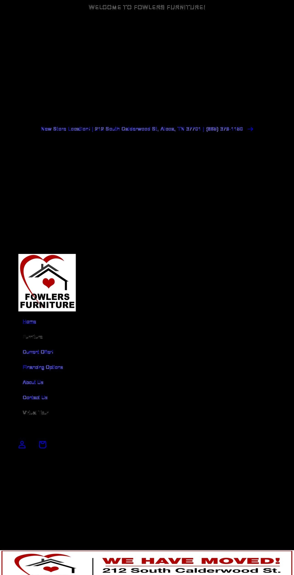 fowlersfurnitureexpress.com shopify website screenshot