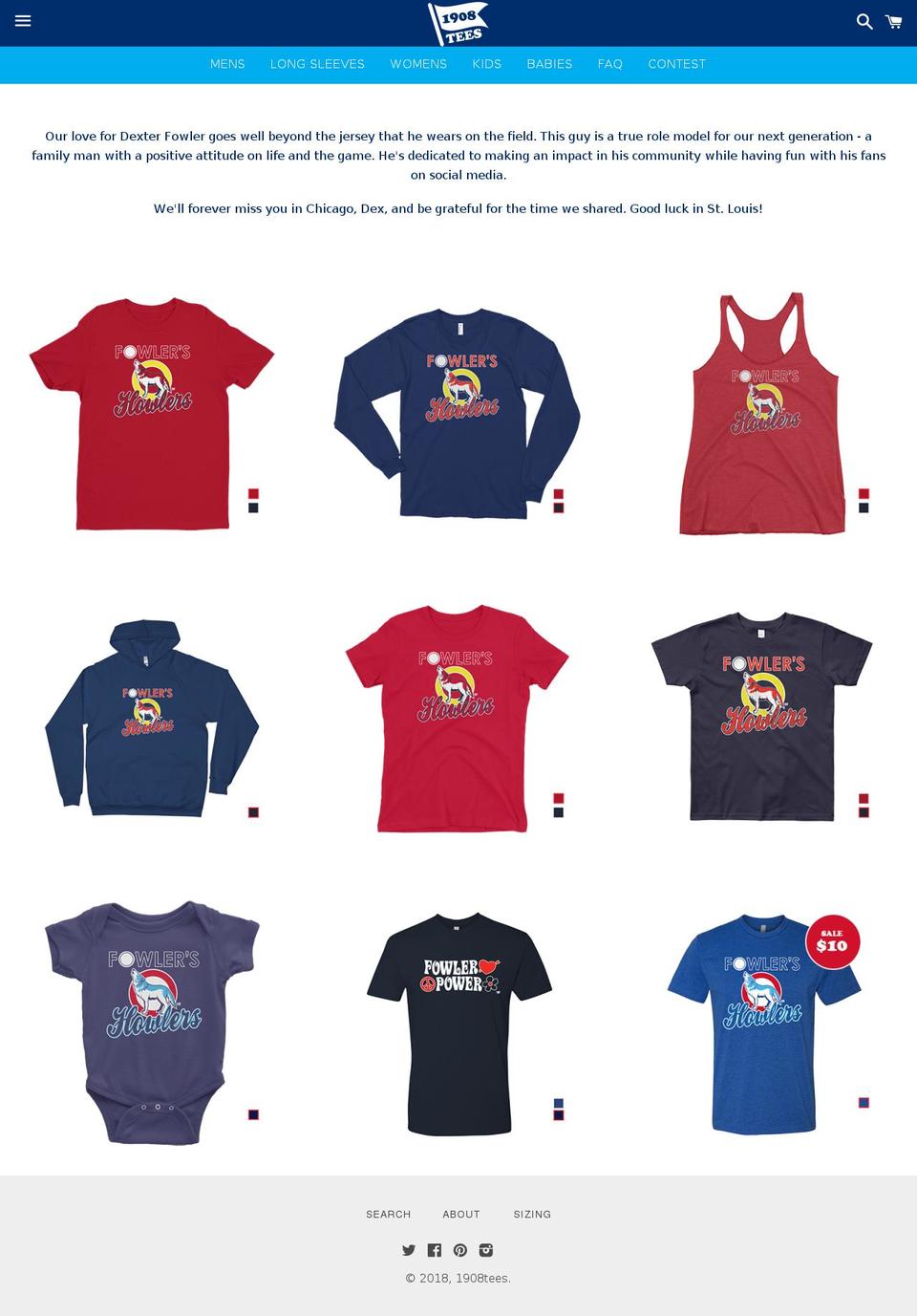 fowlershowlers.com — Shopify storefront screenshot