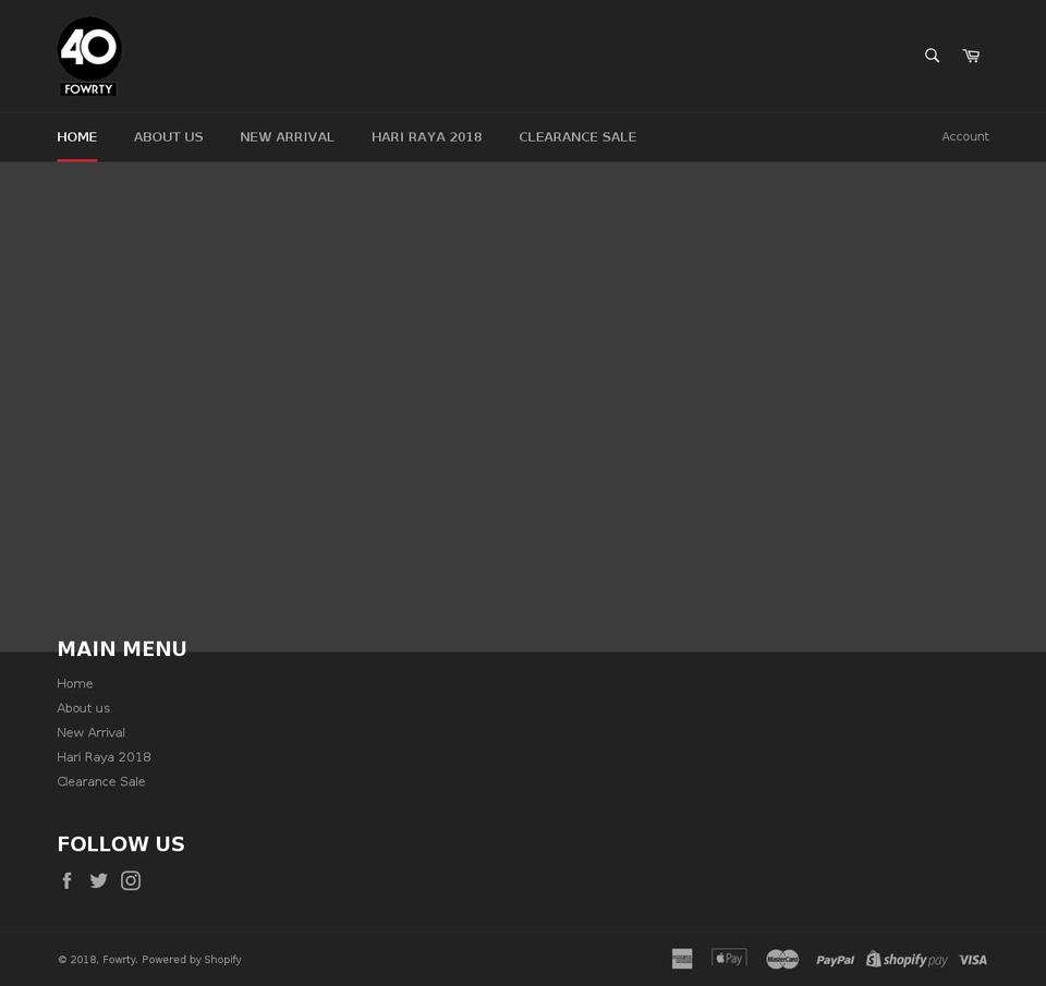 fowrty.com — Shopify storefront screenshot