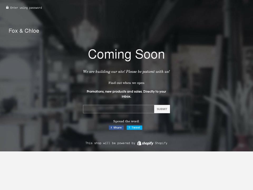 foxandchloe.com — Shopify storefront screenshot