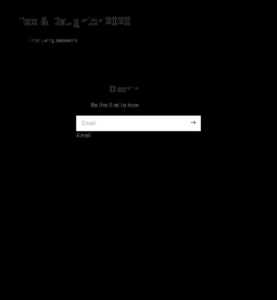 foxanddaughter.com shopify website screenshot