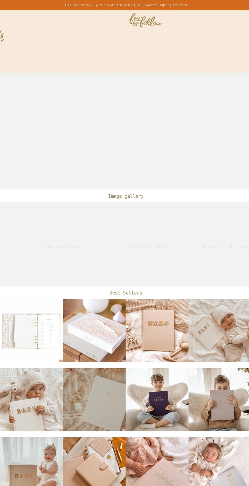 foxandfallowwholesale.com.au shopify website screenshot