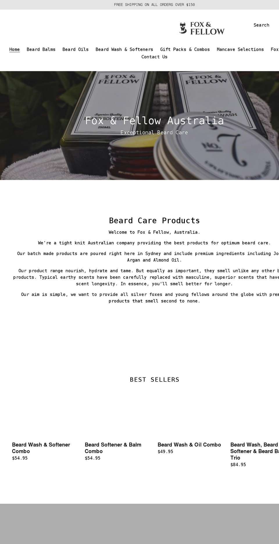 foxandfellow.com.au shopify website screenshot