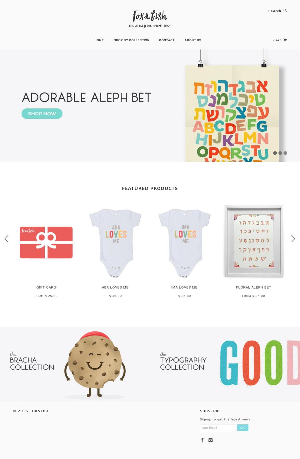 foxandfish.com shopify website screenshot