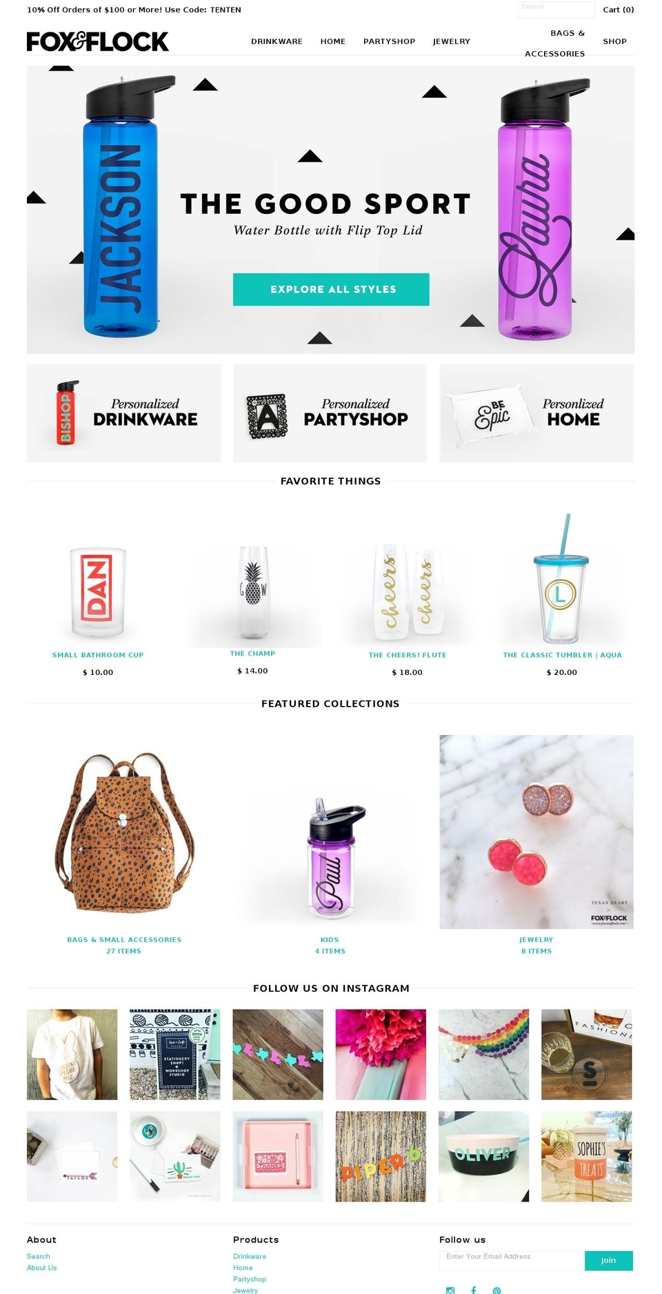 foxandflock.com shopify website screenshot