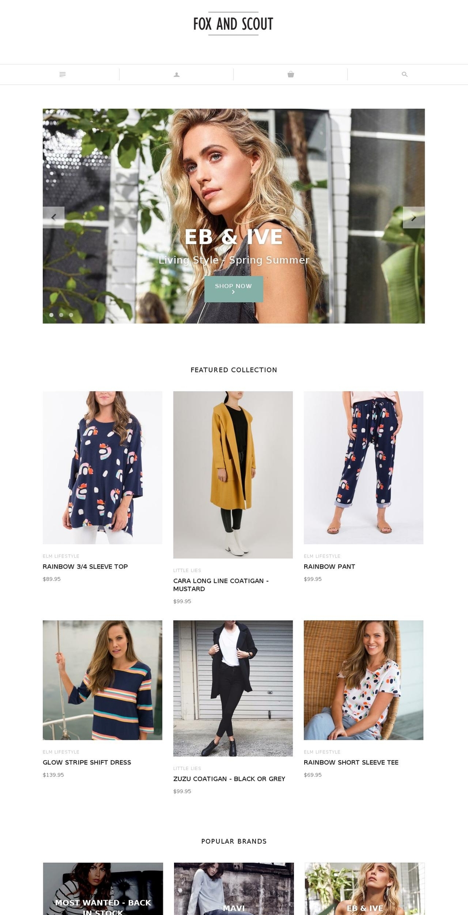 foxandscout.com.au shopify website screenshot