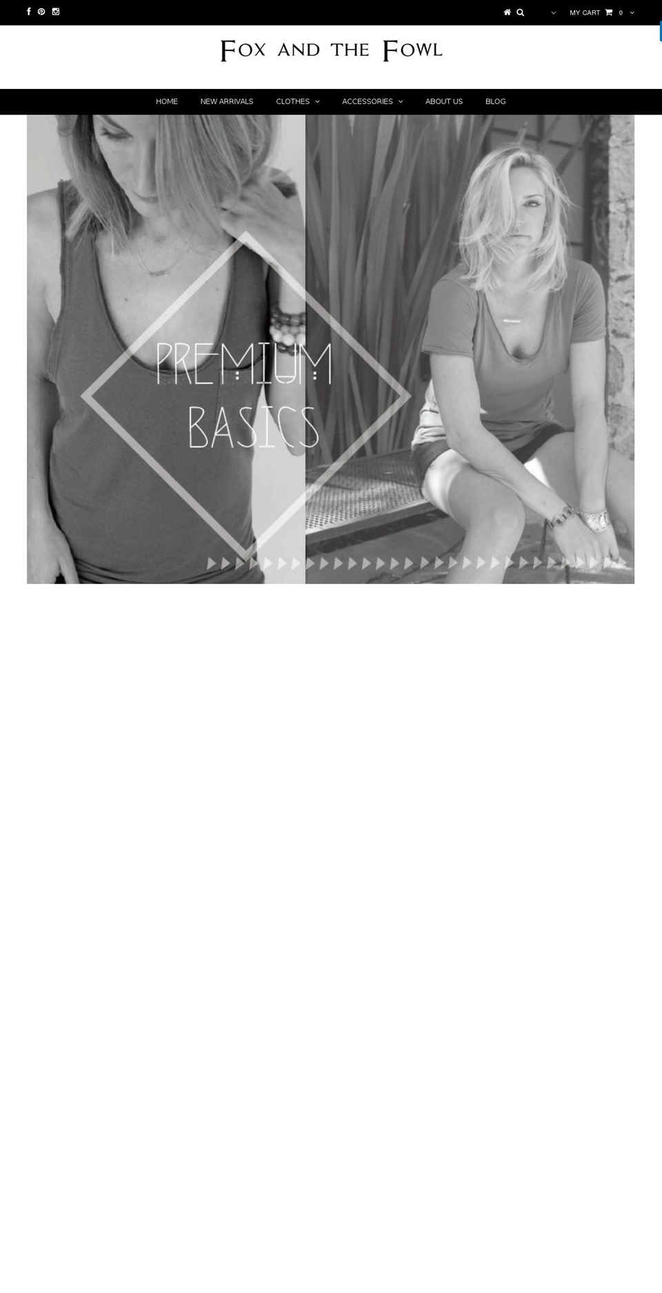 foxandthefowl.com shopify website screenshot