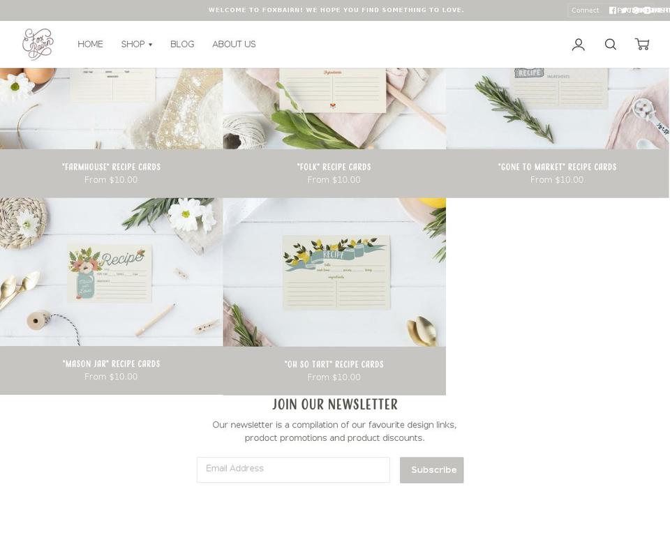 foxbairn.com shopify website screenshot