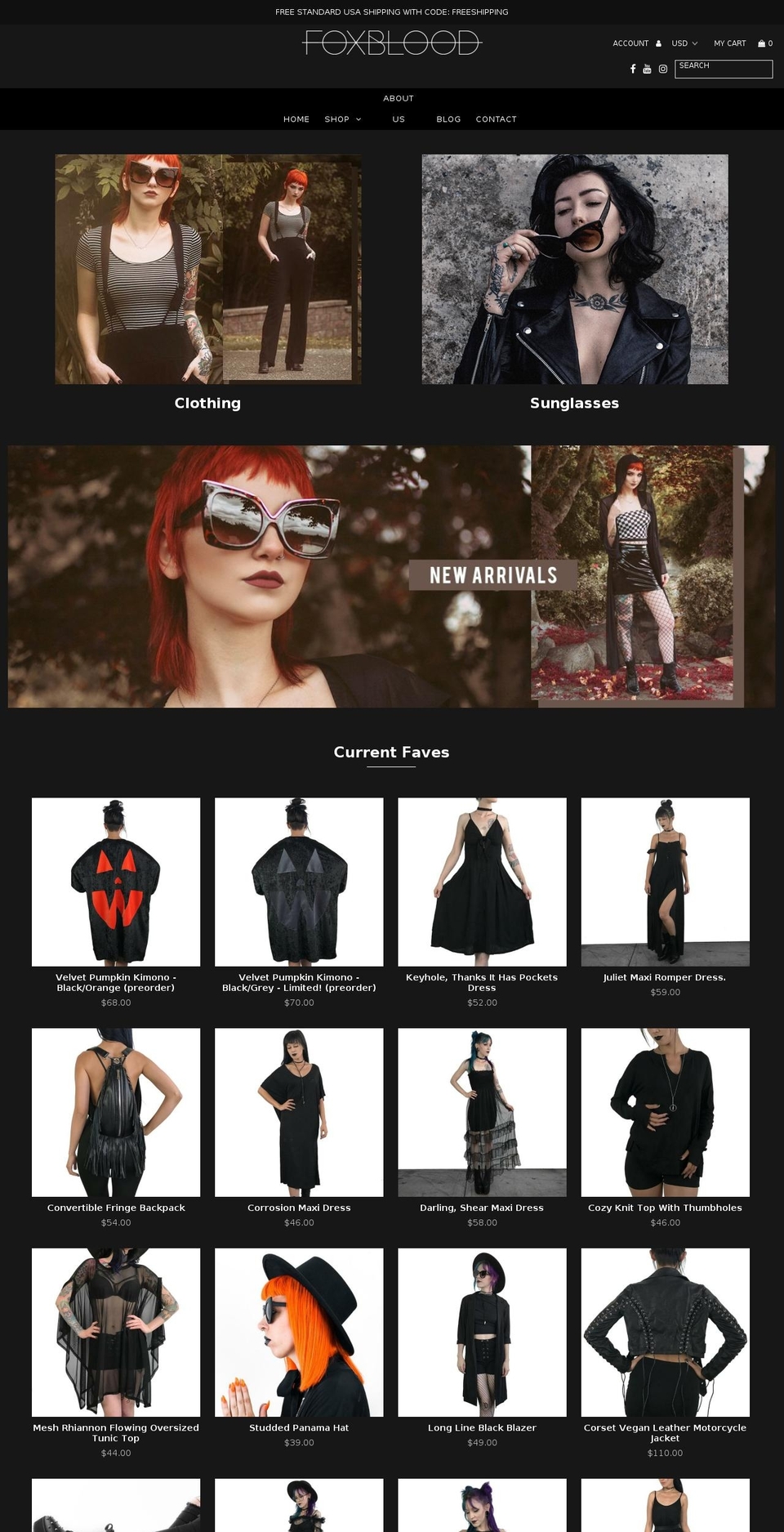 foxblood.com shopify website screenshot