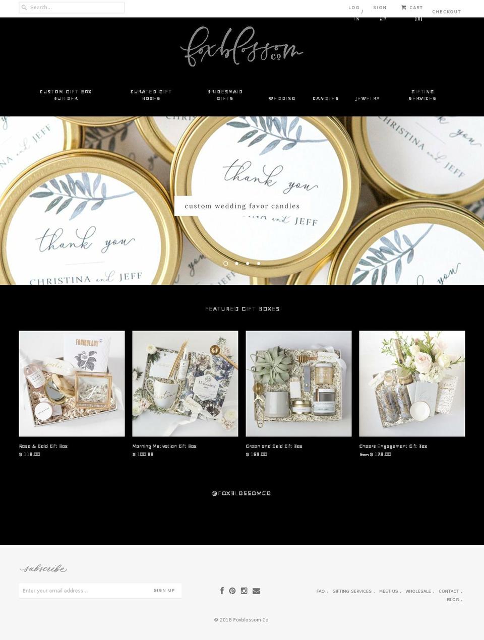 foxblossom.org shopify website screenshot