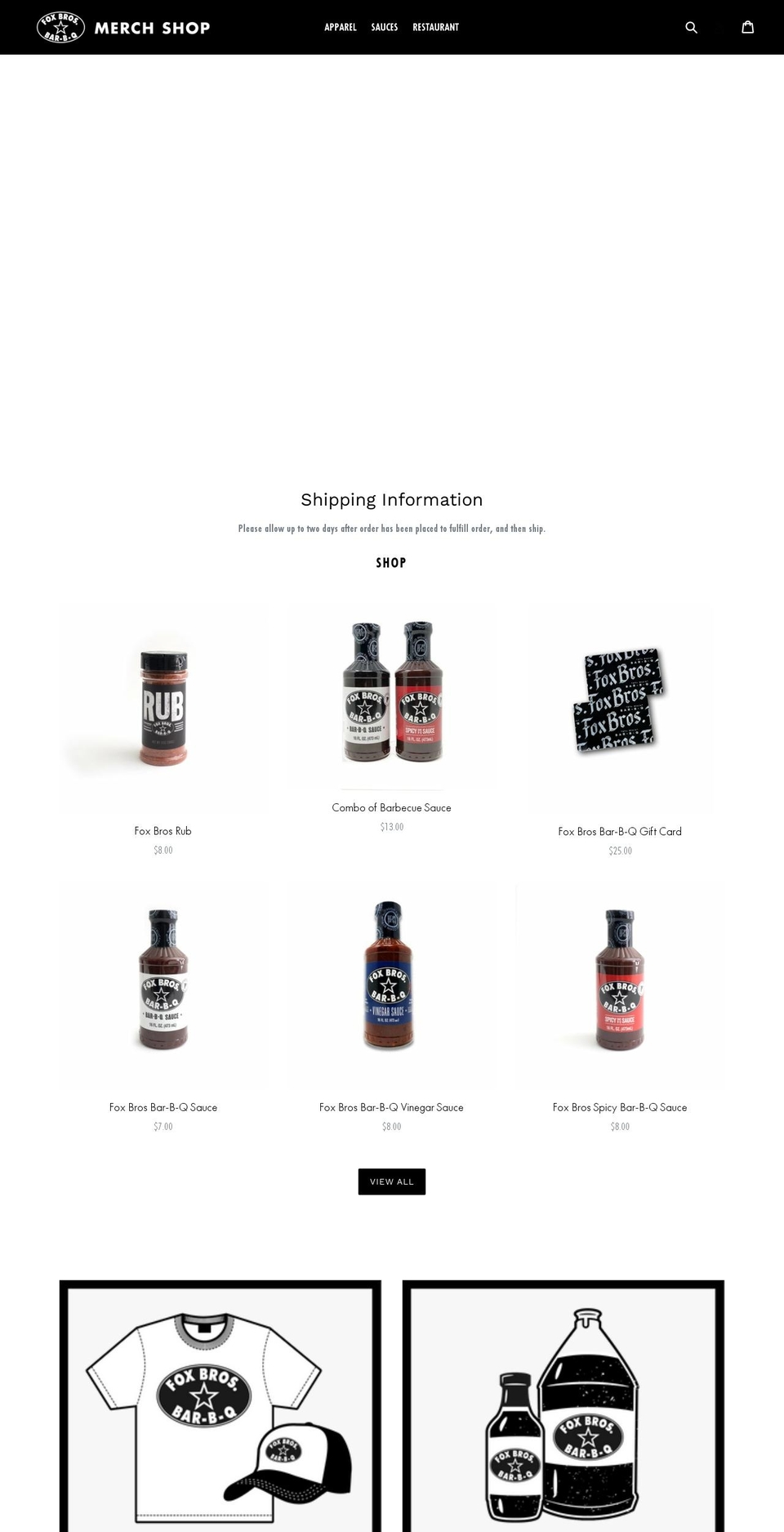foxbrosbbq.myshopify.com shopify website screenshot
