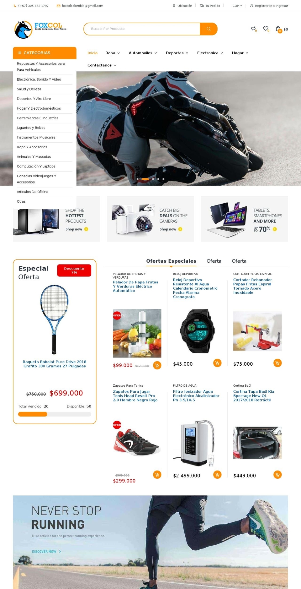 foxcol.com — Shopify storefront screenshot