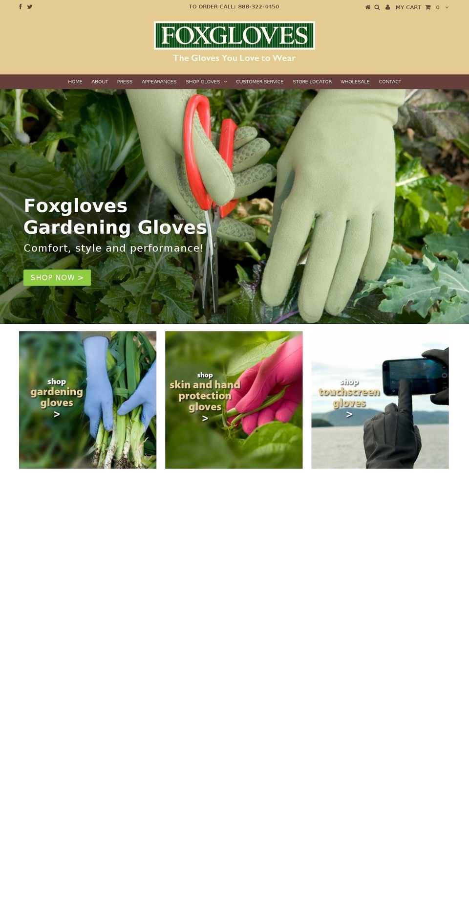 foxglovesinc.com shopify website screenshot