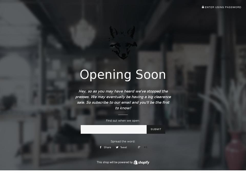 foxislandprint.com shopify website screenshot