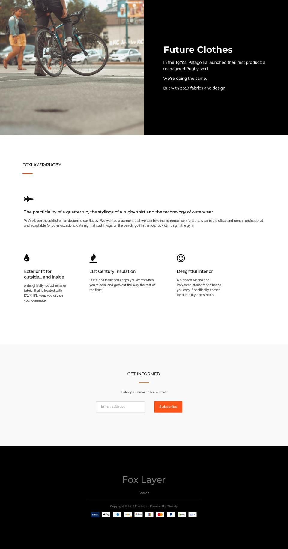 foxlayer.com — Shopify storefront screenshot