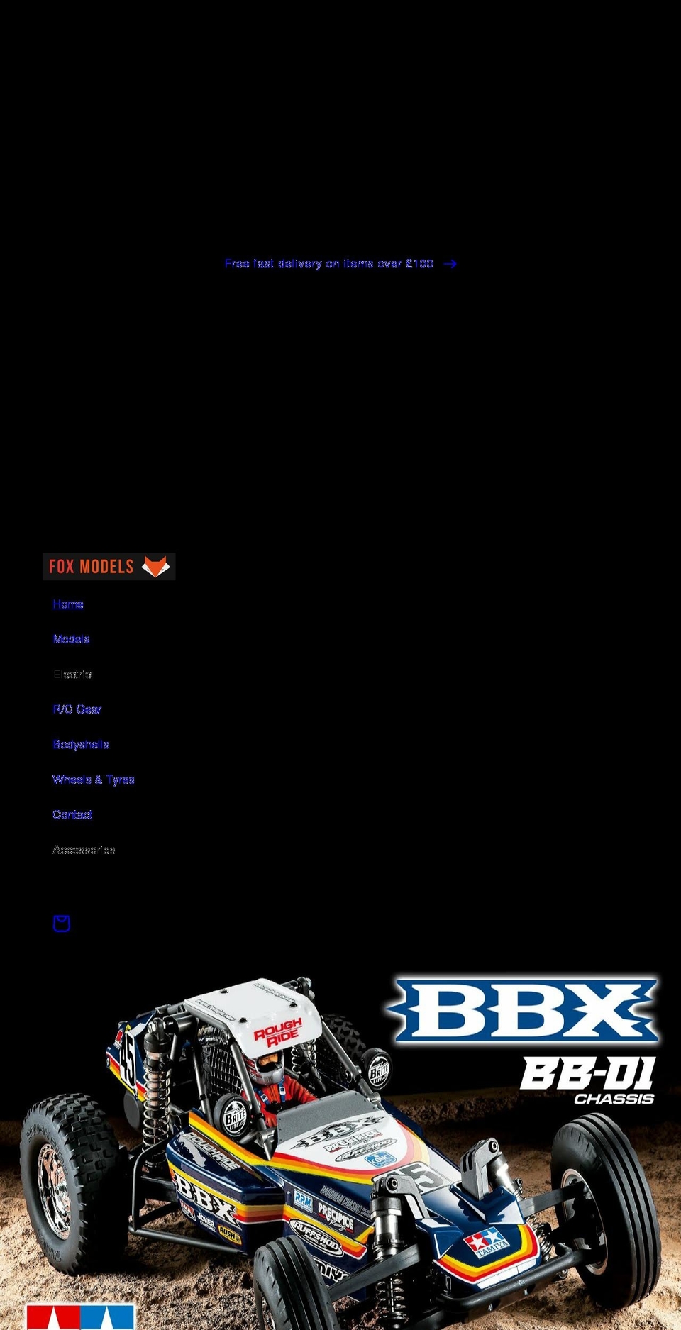 foxmodels.co.uk shopify website screenshot