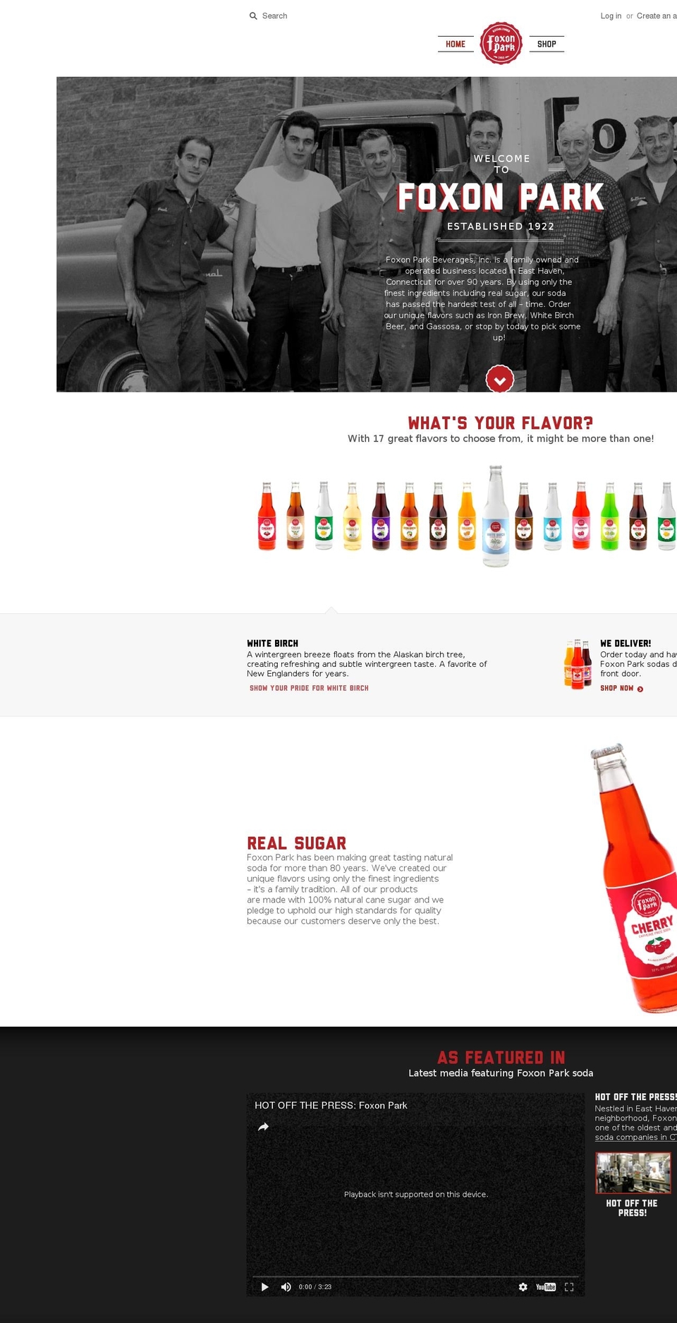 foxonpark.com shopify website screenshot