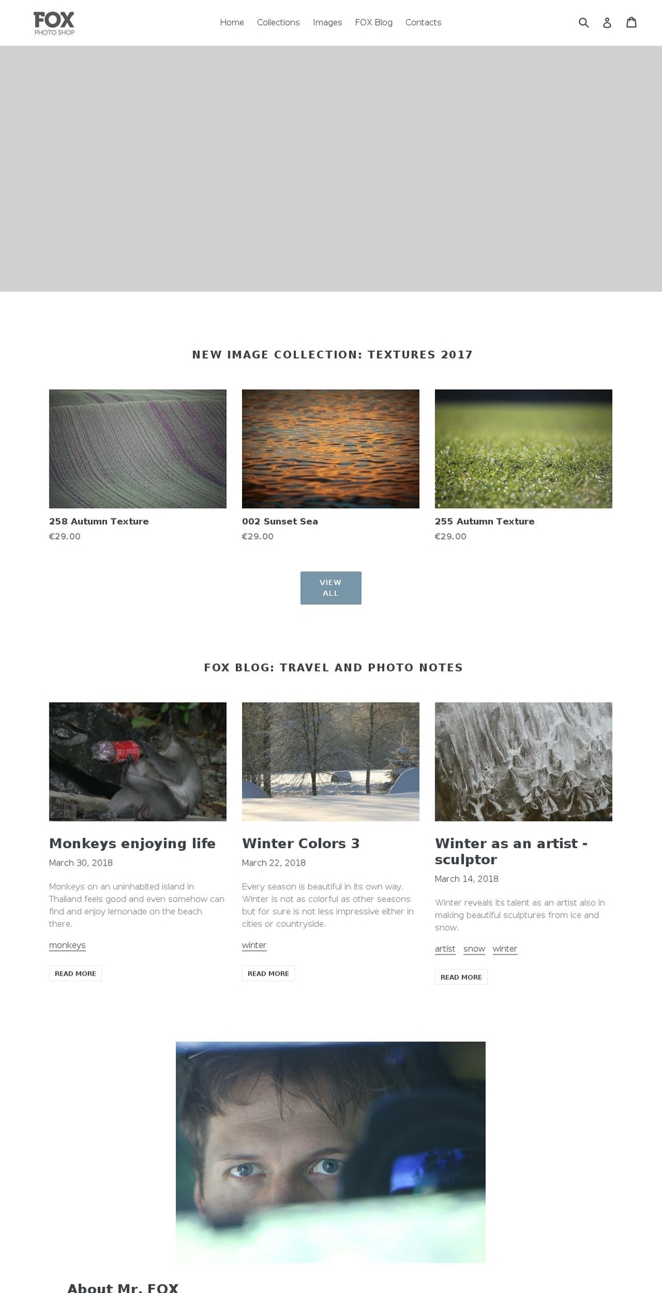 foxphotoshop.com — Shopify storefront screenshot