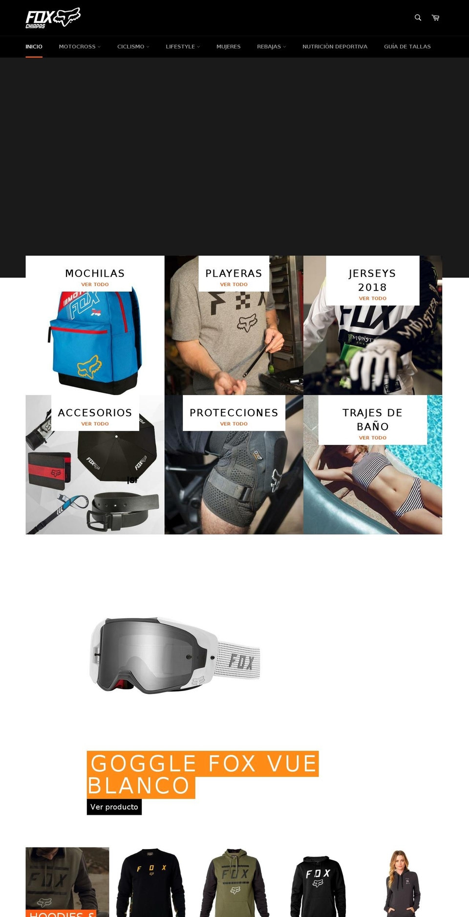 foxracingchiapas.com — Shopify storefront screenshot