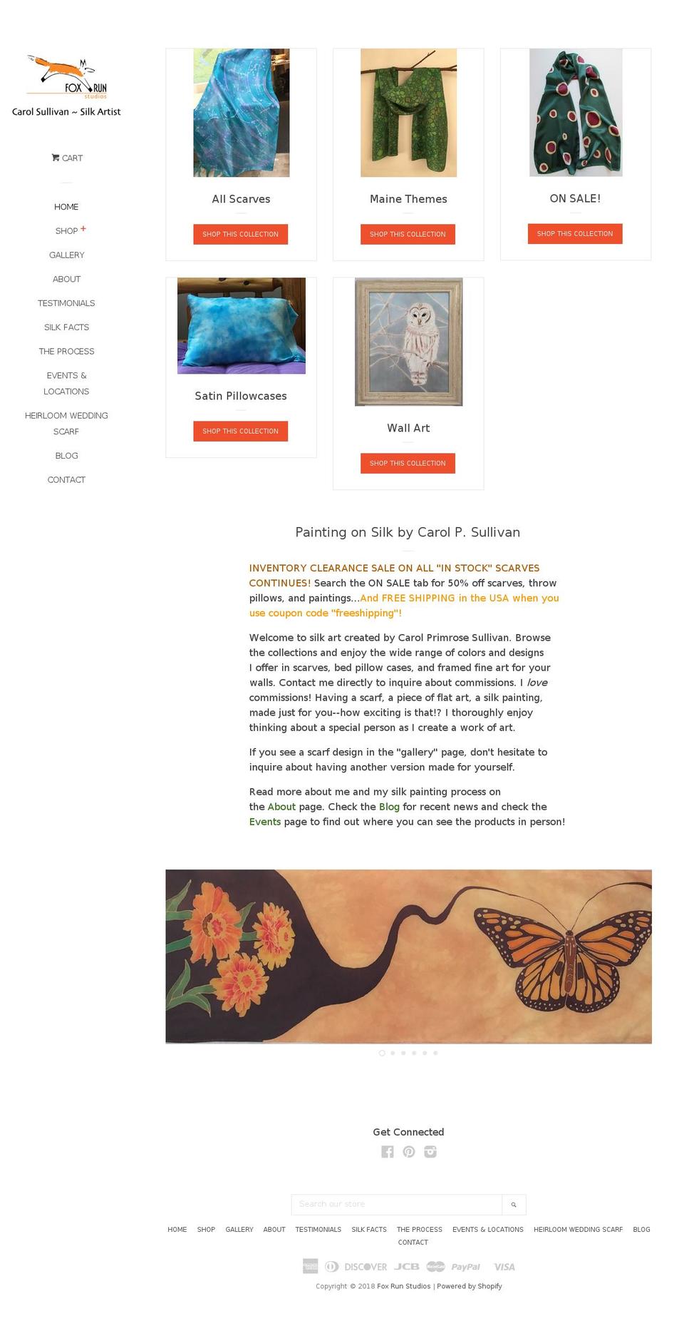 foxrunstudios.com shopify website screenshot