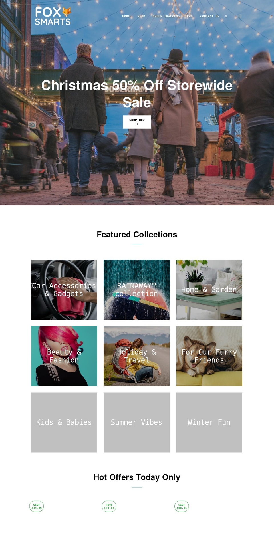 foxsmarts.com — Shopify storefront screenshot