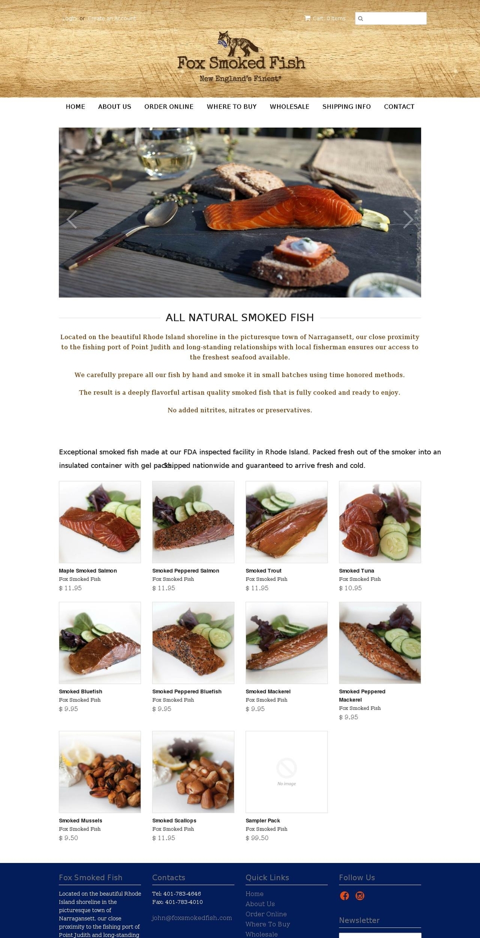 foxsmokedfish.com shopify website screenshot