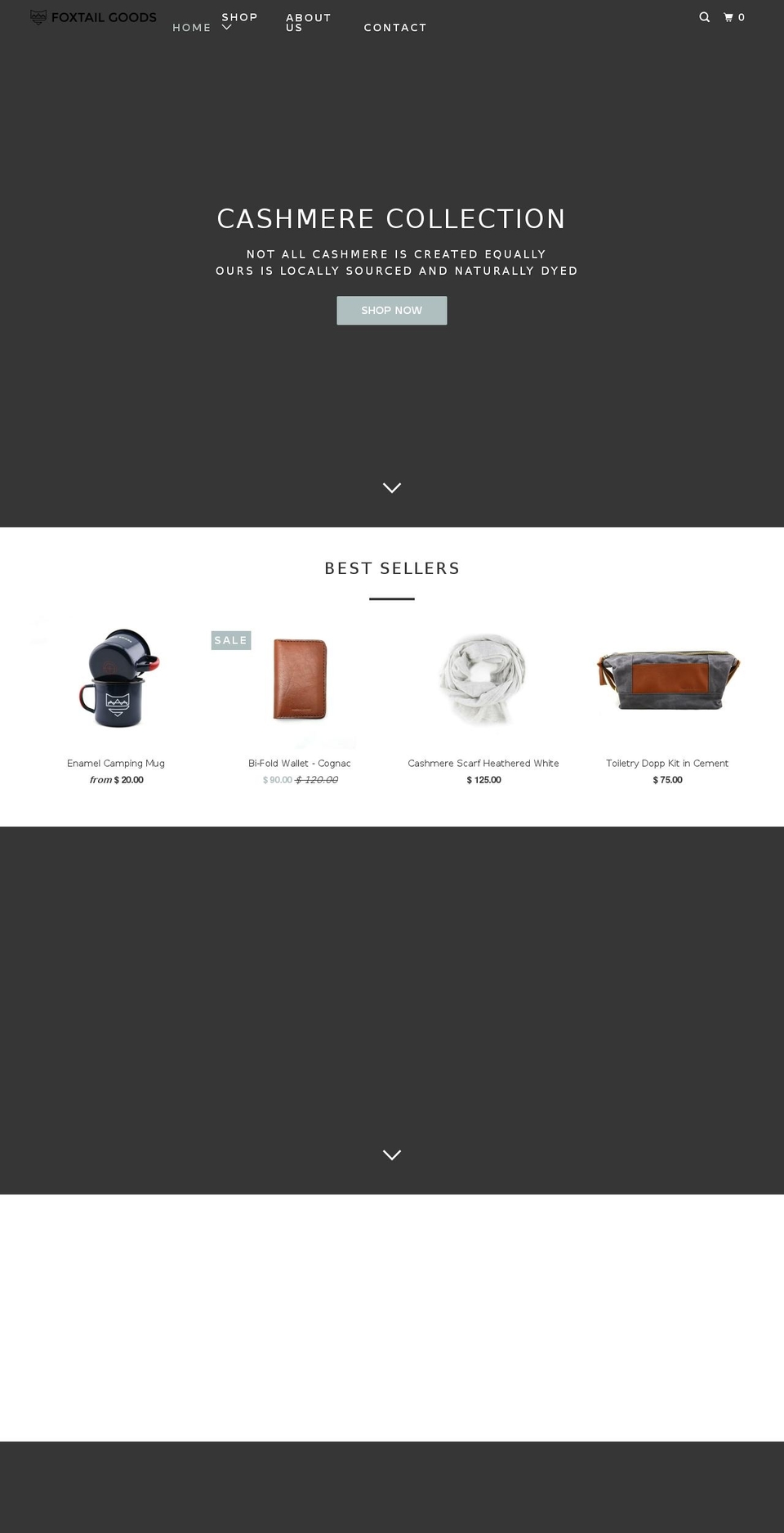 foxtailgoods.com shopify website screenshot