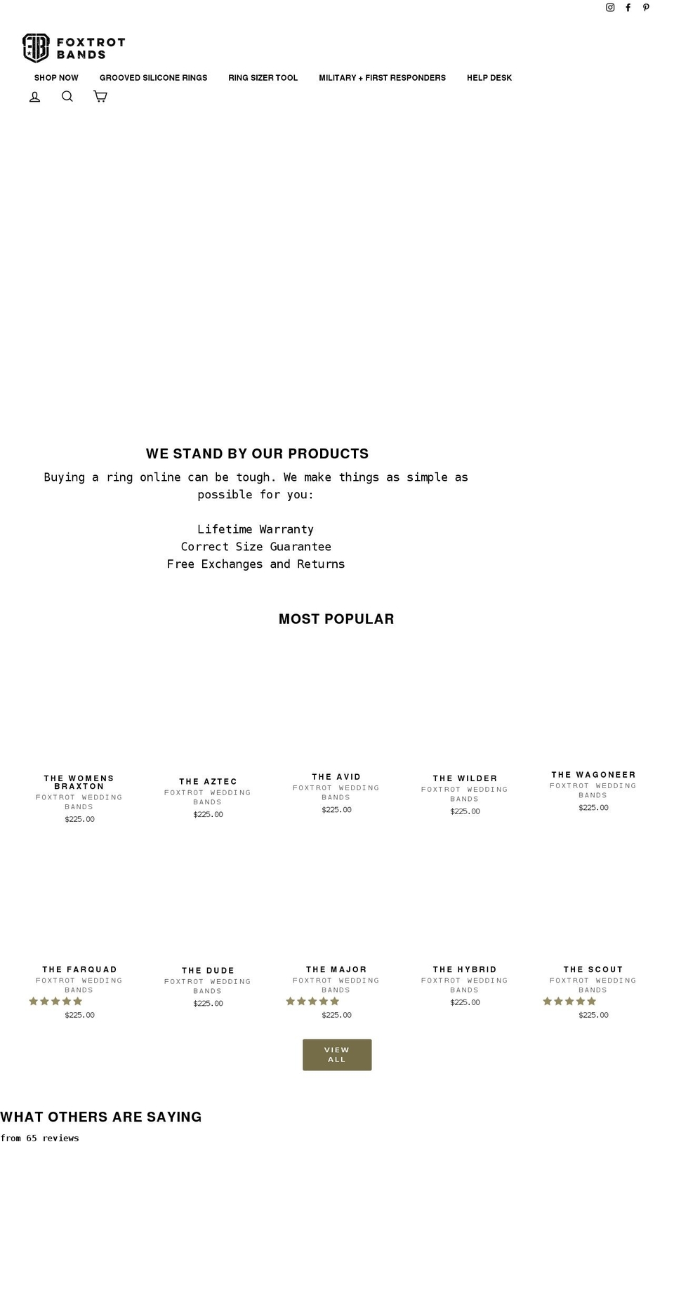 foxtrotbands.com shopify website screenshot