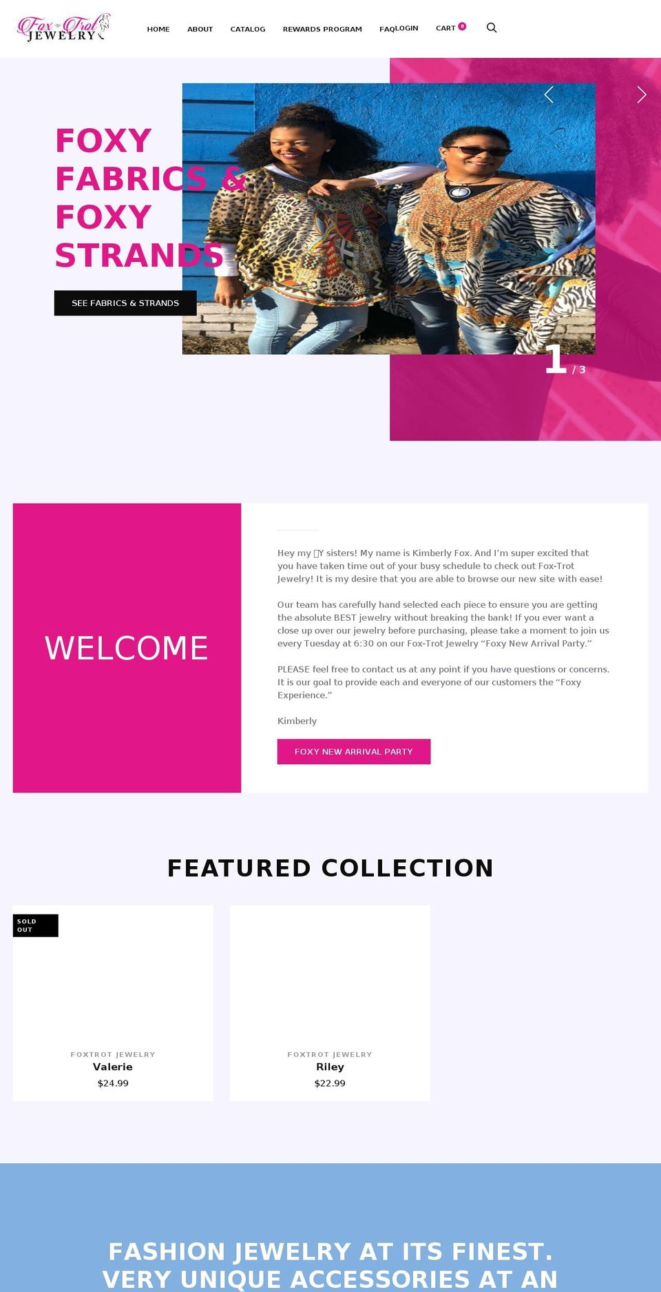 foxtrotjewelry.com — Shopify storefront screenshot