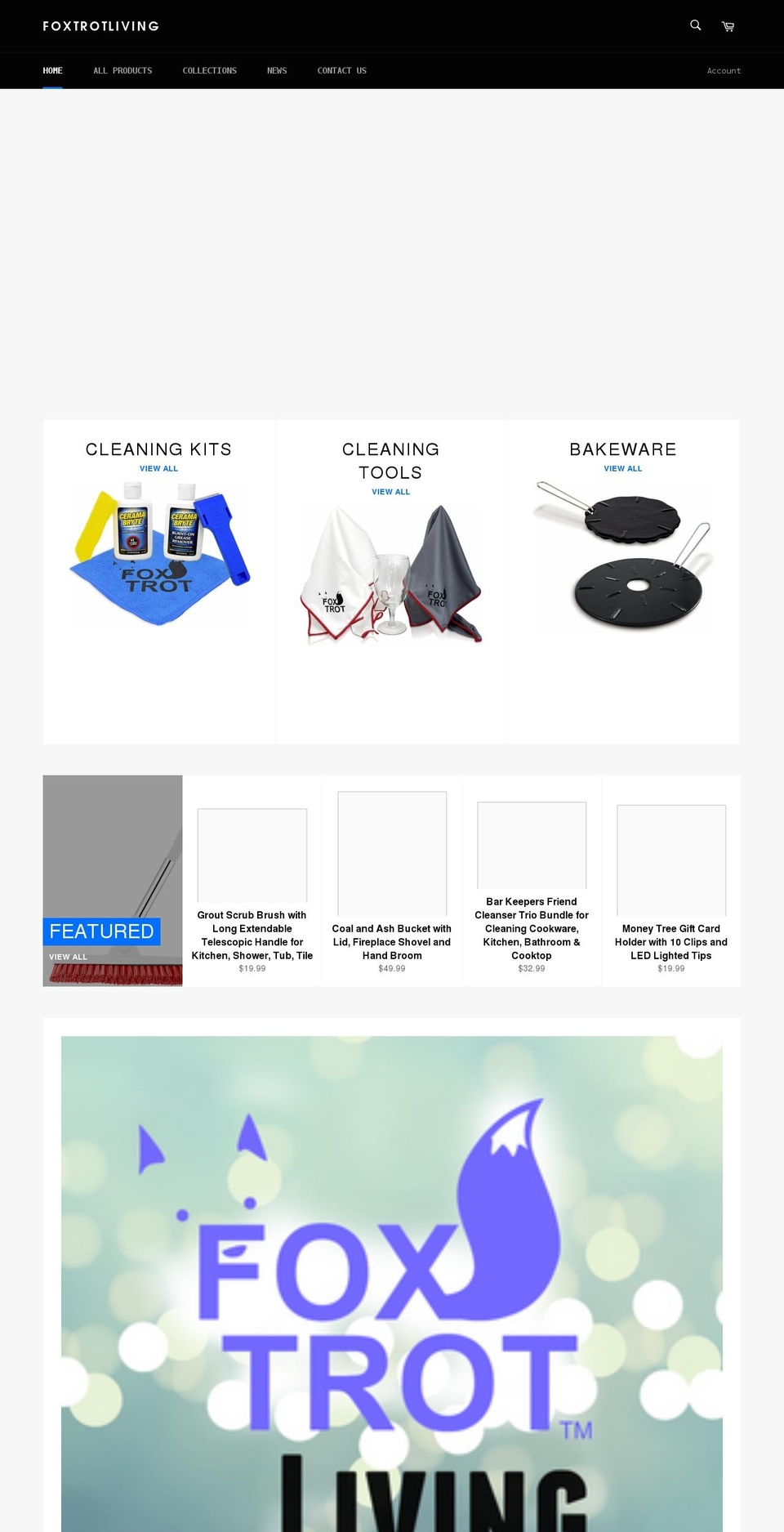 foxtrotliving.com — Shopify storefront screenshot