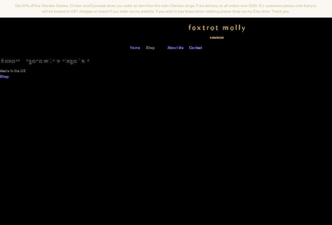 foxtrotmolly.com shopify website screenshot