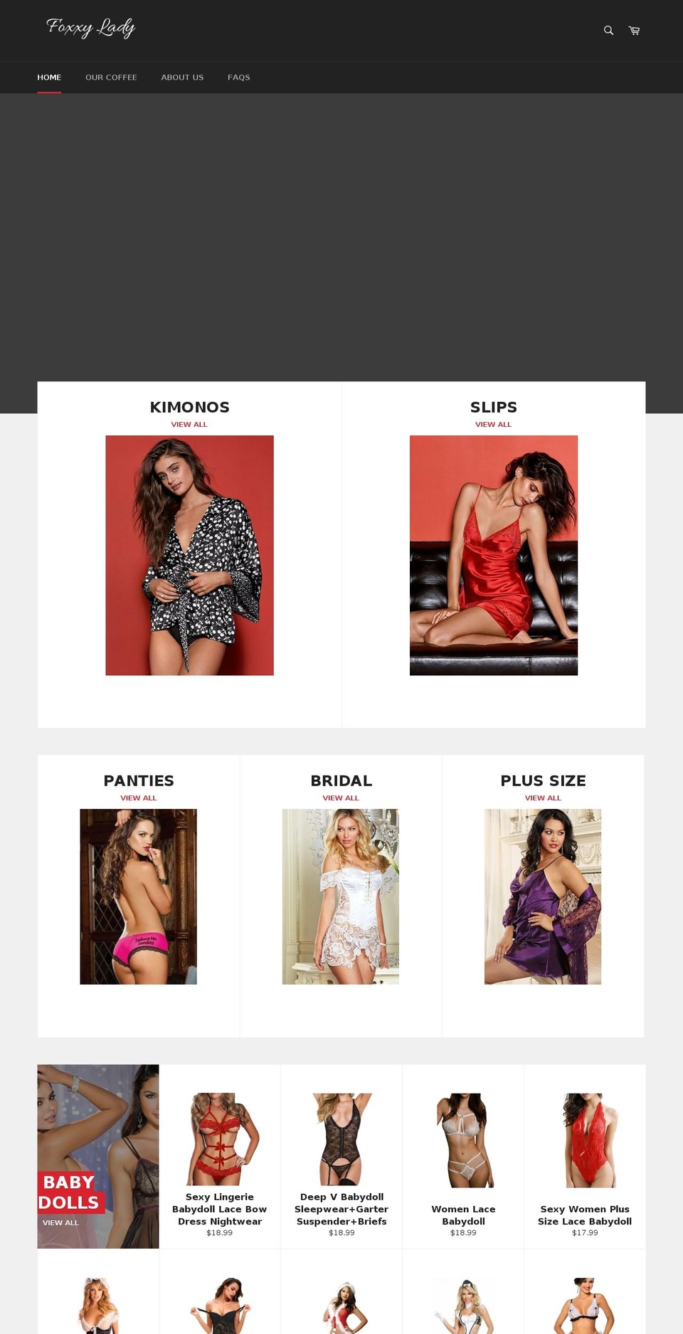 foxxy-lady.com — Shopify storefront screenshot
